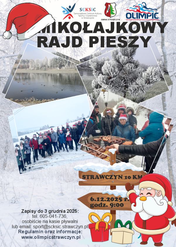 Rajd Pieszy Mikołajkowy 2025 plakat