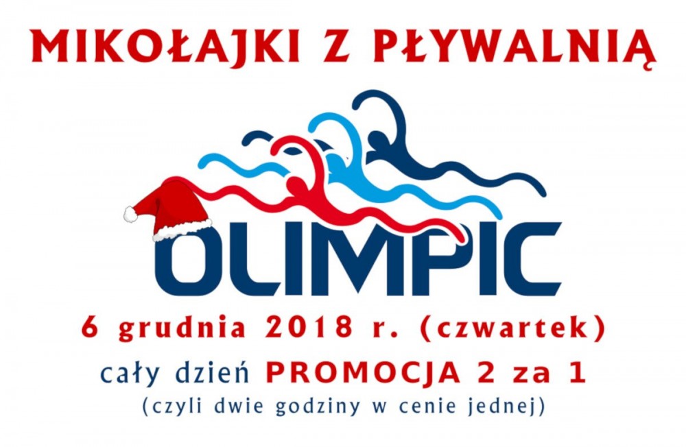 Mikołajkowa promocja 2 za 1 na pływalni OLIMPIC w Strawczynku