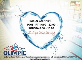 Basen Olimpic Godziny otwarcia 20.12.2020