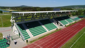 Trybuna kryta stadionu OLIMPIC w Strawczynku