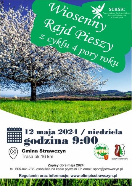 Plakat wiosenny rajd www
