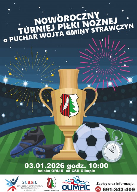 plakat noworoczny turniej piłki noznej 2026